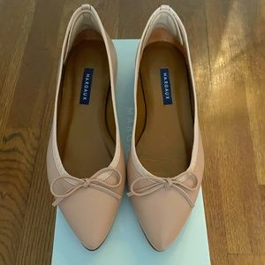 Margaux The Pointe Flats in Nappa Rose, Size 37 M